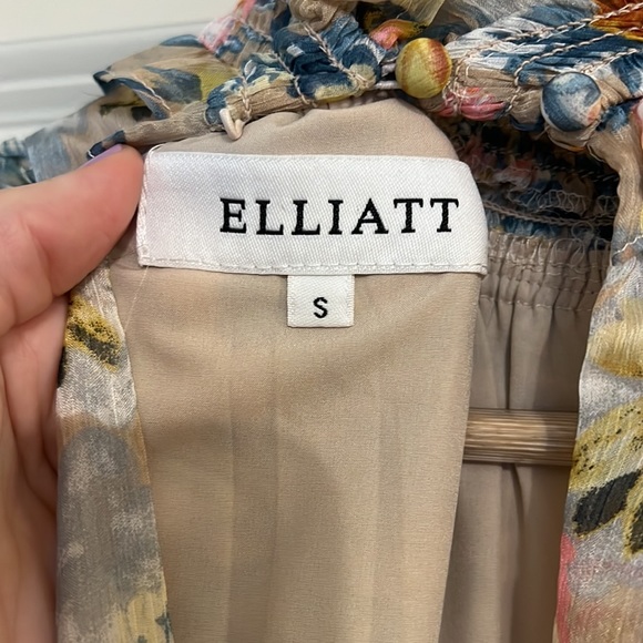 Elliatt Floral High-Low Dress - Yellow and Blue - Picture 10 of 10